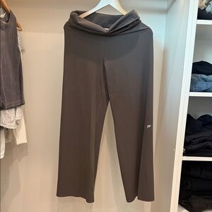 Fabletics Wide Leg Yoga Pants in Charcoal Gray